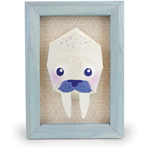 Affiche Mini Trophe Morse en Papier 3D  Construire 