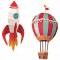 Trophe Fuse et Montgolfire en Papier 3D  Construire et leurs Dcors images:#0