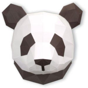 Trophée Tête Petit Panda - Papier 3D