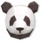 Trophée Tête Petit Panda - Papier 3D images:#0
