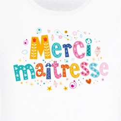 T-shirt Merci Matresse Blanc. n1