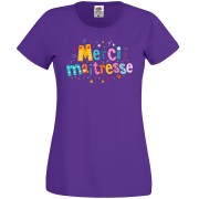 T-shirt Merci Maîtresse Violet - Taille S