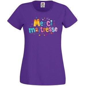 T-shirt Merci Matresse Violet