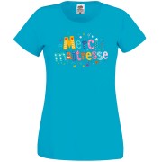 T-shirt Merci Maîtresse Bleu azur - Taille M