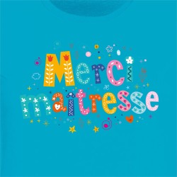 T-shirt Merci Matresse Bleu azur. n1