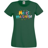 T-shirt Merci Matresse Vert bouteille - Taille M