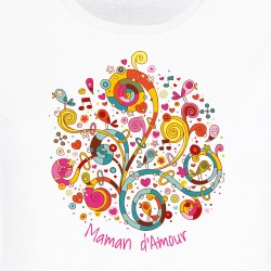T-shirt Maman d Amour - Blanc. n1