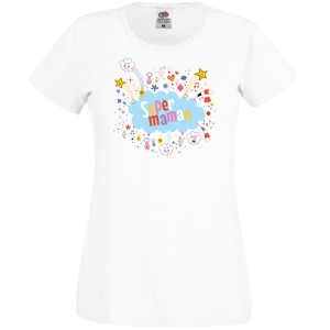 T-shirt Super Maman Nuage - Blanc