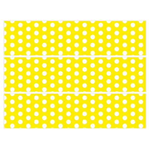 Contours de gteaux en sucre - Pois Blanc/Jaune 
