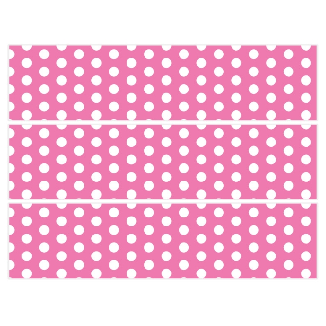 Contours de gteaux - Pois Blanc / Rose 