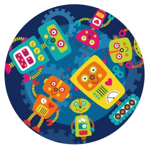 Disque gteau Robot Party (19 cm)