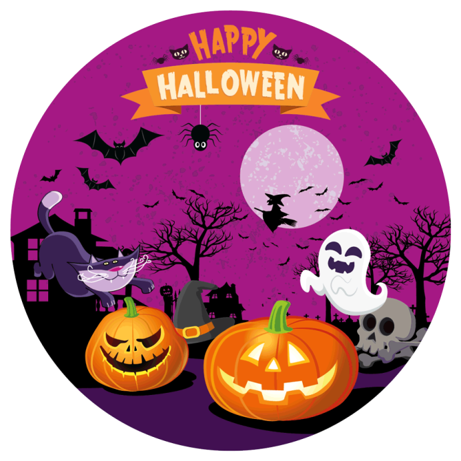 Disque gteau Happy Halloween (19 cm) 