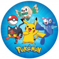 Disque en sucre Pokémon (19 cm)