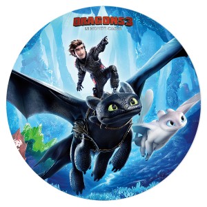 Disque gteau Dragons (19 cm)