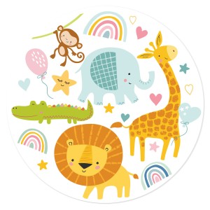 Disque gteau Jungle Baby (19 cm)