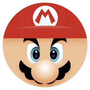 Disque en sucre Tête de Super Mario (19 cm)