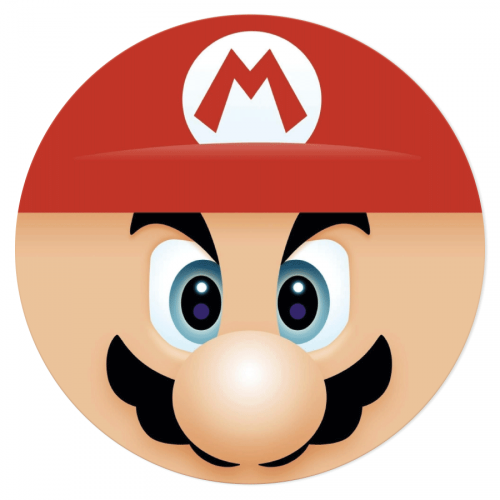 Disque en sucre Tête de Super Mario (19 cm) 