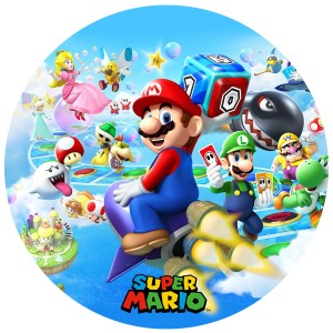 Disque en sucre Super Mario (19 cm)