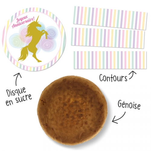 Kit Gateau Licorne Or Pour L Anniversaire De Votre Enfant Annikids