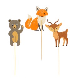 Cake Toppers Animaux de la Fort - Recyclable. n1