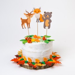 Cake Toppers Animaux de la Fort - Recyclable. n2