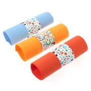 6 Ronds de serviettes Rainbow Dots - Recyclable
