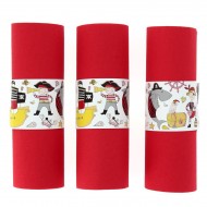 6 Ronds de serviettes Pirate Color - Recyclable