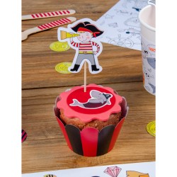 Kit Cupcakes Pirate Color - Recyclable. n2