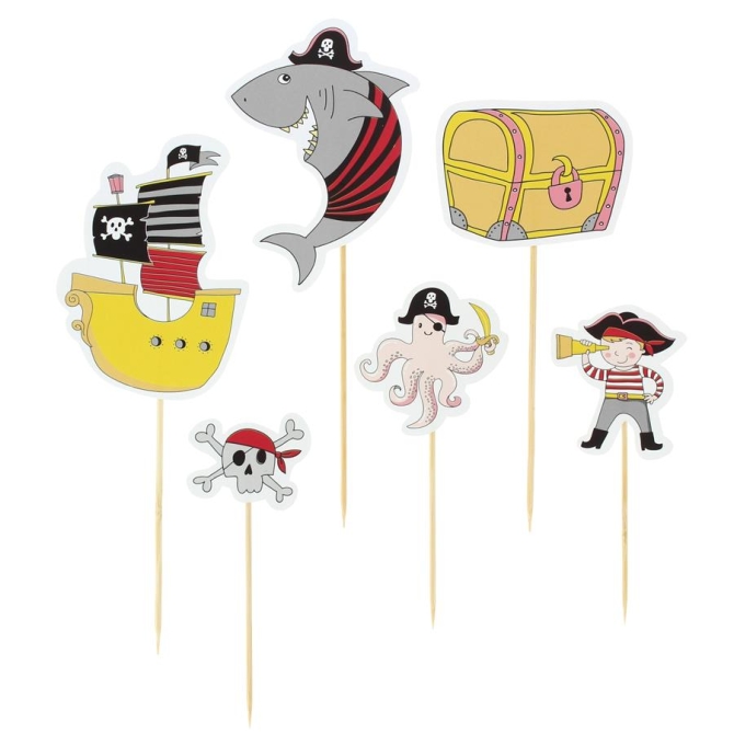 Cake Toppers Pirate Color - Recyclable 