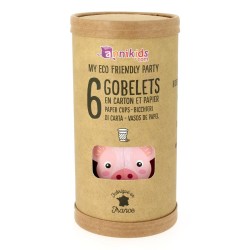 6 Gobelets Animaux de la Ferme - Recyclable. n5