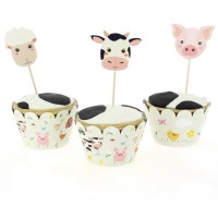 Kit Cupcakes Animaux de la Ferme - Recyclable