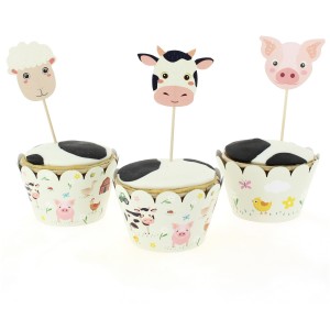 Kit Cupcakes Animaux de la Ferme - Recyclable