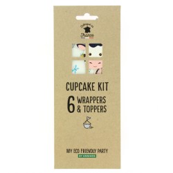 Kit Cupcakes Animaux de la Ferme - Recyclable. n°6
