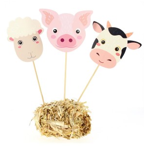 Cake Toppers Animaux de la Ferme - Recyclable