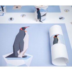 6 Ronds de serviettes Animaux Polaires - Recyclable. n5