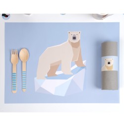 6 Sets de table Animaux Polaires - Recyclable. n°4