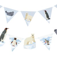 Contient : 1 x Guirlande Animaux Polaires - Recyclable