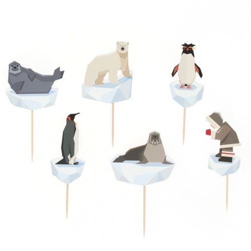 Kit Cupcakes Animaux Polaires - Recyclable 