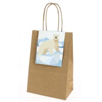 Contient : 1 x 6 Sacs Cadeaux Animaux Polaires - Recyclable