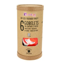 6 Gobelets Sirne Corail - Recyclable. n6
