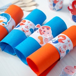 6 Ronds de serviettes Sirne Corail - Recyclable. n1