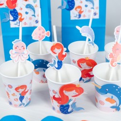 6 Pailles en papier Sirne Corail - Recyclable. n1