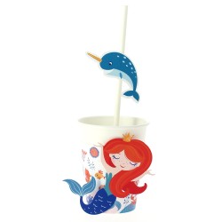 6 Pailles en papier Sirne Corail - Recyclable. n4