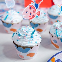 Kit Cupcakes Sirène Corail - Recyclable. n°3
