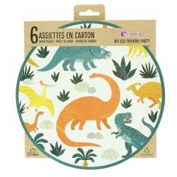 6 Assiettes Dinosaures - Recyclable. n3