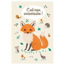 6 Invitations Animaux de la Forêt - Recyclable. n°1