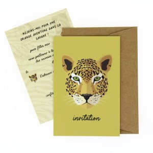 6 Invitations Savane - Recyclable