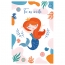 6 Invitations Sirne Corail - Recyclable