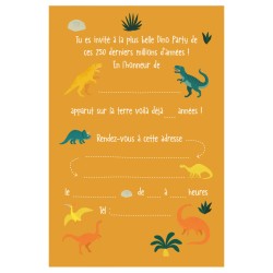 6 Invitations Dinosaures - Recyclables. n2