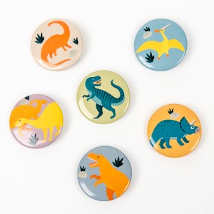 6 badges Dinosaures